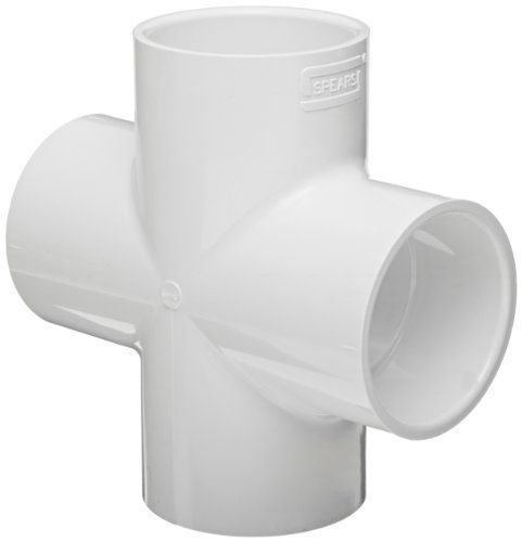 Spears 420 Series PVC Pipe Fitting, Cross, Schedule 40, 1&#034; Socket