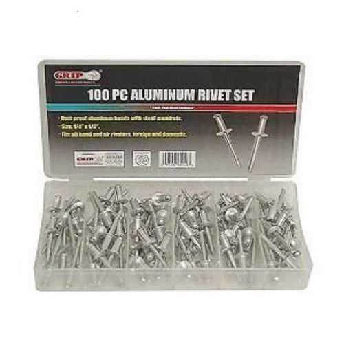 Grip on tools 100 piece 3/16&#034; x 1/2&#034; rivet set 61038 for sale