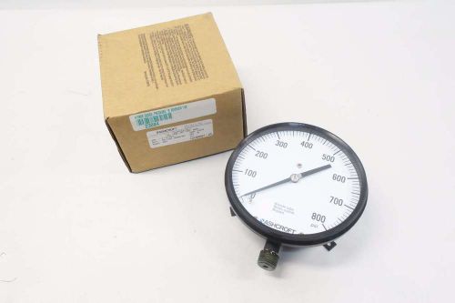 NEW ASHCROFT 45-2462-AS-04L-800# DURAGAUGE 0-800PSI 1/2 IN NPT GAUGE D531519