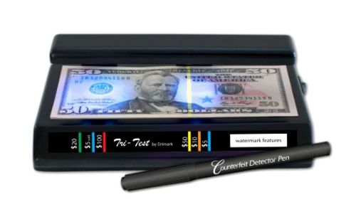 Dri mark products tri-test ultraviolet counterfeit detection system black (351t for sale