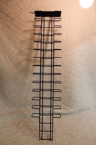 Metal Book / Brochure Literature Hanging Store Wire Rack Display Fixture - Black