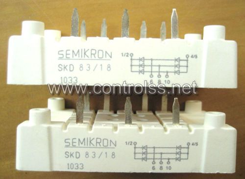 2 pcs  SKD83/18 SEMIKRON POWER BRIDGE RECTIFIER