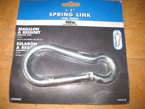 Lehigh 1/2&#034; Spring Link Zinc Finish 400lbs Safe Working Load