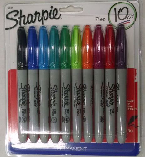 Sharpie 10ct Asst. Fine tip Permanent Marker