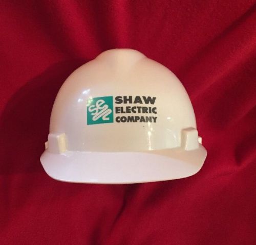 Shaw electric hard hat white with union logo for sale