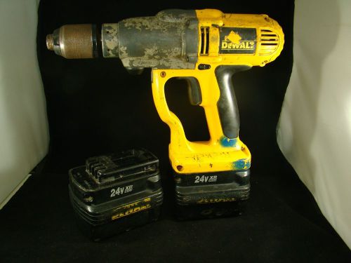 DEWALT DW006 24V 1/2&#034; Cordless Hammer Drill Type 1 With 2 24V XR NiCd Batteries