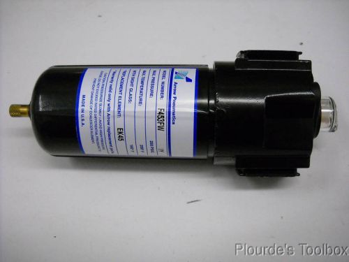 New Arrow Pneumatics 3/8&#034; npt Oilescer Filter, 0.9 micron, Auto Drain, F453FW