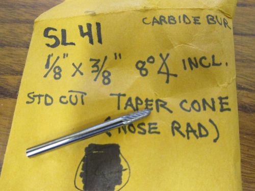 Carbide Burr (SA-41) Taper Cone - Standard Cut - 1/8 x 3/8&#034;