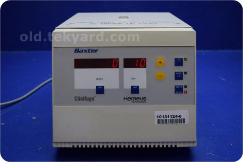 BAXTER / HERAEUS INSTRUMENTS 75003538 CLINIFUGE TABLE TOP CENTRIFUGE ! (131124)