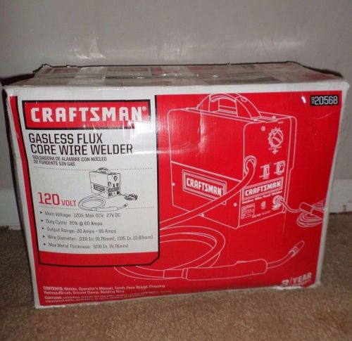 Craftsman MIG Gasless Flux Core Wire Welder w/ Face Shield &amp; Brush / Hammer 120V