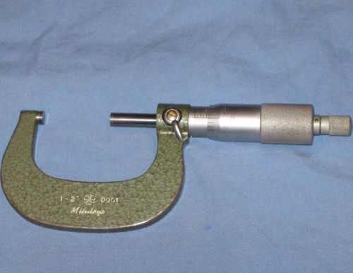 Mitutoyo no 103-262 1-2&#034; inch micrometer caliper mic .0001 carbide face spindle for sale