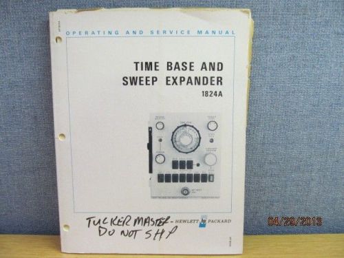 Agilent/HP 1824A Time Base Sweep Expander Operating Service Manual/schematics