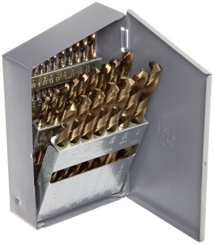 Chicago Latrobe 550 Series Cobalt Steel Jobber Length Drill Bit Set with Meta...