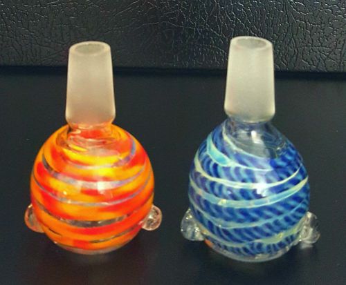 Colored Striped Glass Bowl