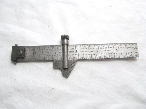 STARRETT NO. 604R 6 INCH SCALE AND 22-C DRILL POINT