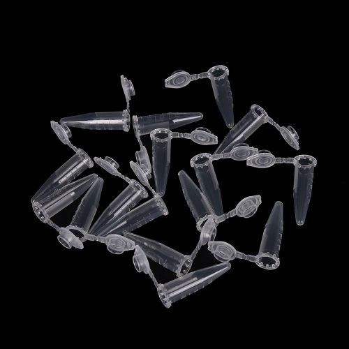 50X1.5ml Lab Clear Micro Plastic Test Tube Centrifuge Vial Snap Cap Container VA