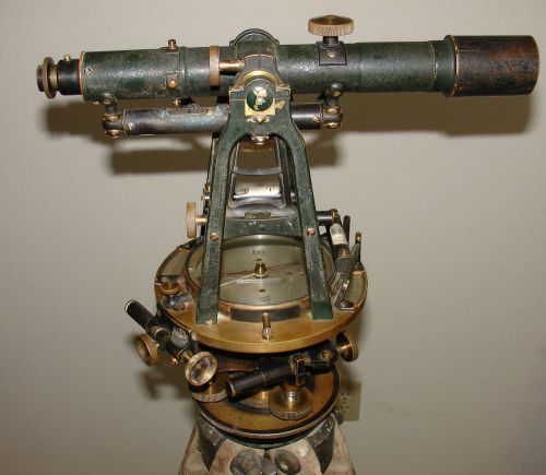 Buff &amp; Buff Theodolite with Tripod and Storage Case Antique Used Transit