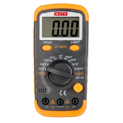 ELIKE DT6013 Capacitance Meter / Capacitor Tester 0.1pF to 20mF with Data Hol...