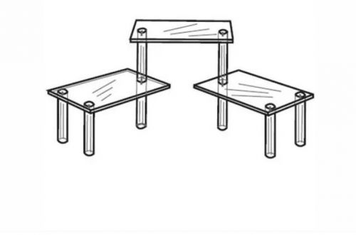 Acrylic 3 Tiered Table Riser Appetizer Display 8&#034; By 12&#034;
