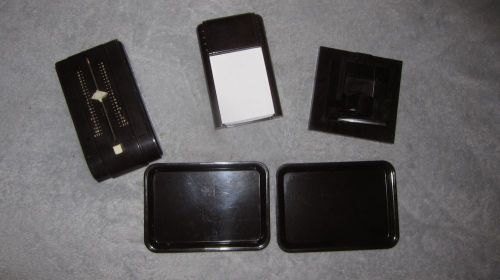 Vintage Five Piece Bakelite Desk Items and Vanity Trays. Office Accessories.