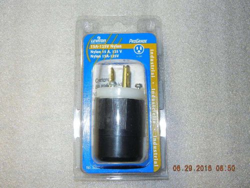 LEVITON 5266-C Plug, 5-15P, 15A, 125V, NEW