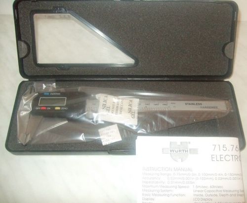 WURTH 6 INCH VERNIER DIGITAL CALIPERS, NEW in box #07157611