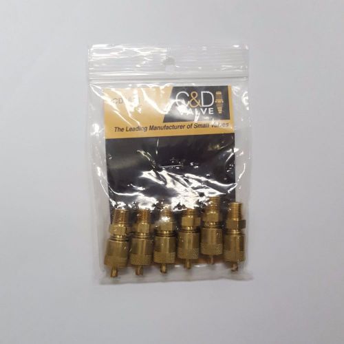 C&amp;D Valve CD1818-6 Brass Access Body 1/4&#034; M Fl x 1/8&#034; MPT Body - 6 Pack - NEW!