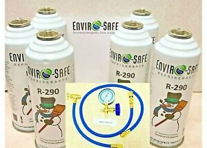 EnviroSafe Refrigerant, R290, Six 8 oz. Can, R-290, 9992 Gauge