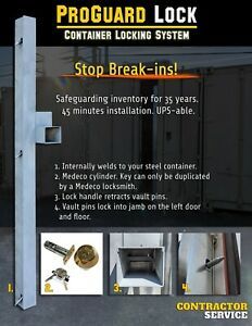 ProGuard Lock Weld-on Shipping Container Locking System - Mececo Cylinder &amp; Key 