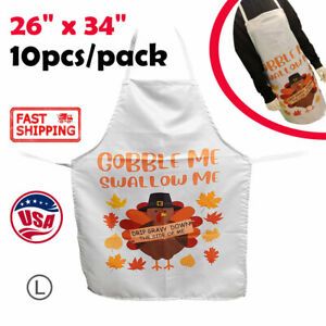 US Stock 10pcs 26&#034; x 34&#034; Sublimation Blank Apron Size L Polyester Apron