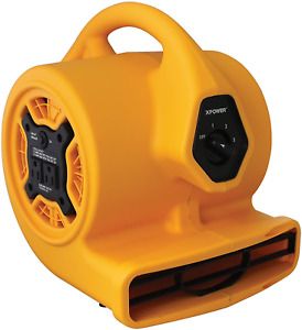 XPOWER P-130A Mini Air Mover, Floor Fan, Dryer, Utility Blower with Built-In Dua