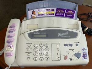 Brother FAX-560 Personal Plain Paper Machine Phone Copier Turns on but Untested