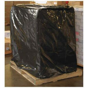 GRAINGER APPROVED 2EWJ5 Pallet Cover,LDPE,3 mil,Black,PK50