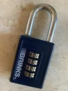 Brinks 175-50054 4 Dial Resettable Sports Combination Padlock, 40mm