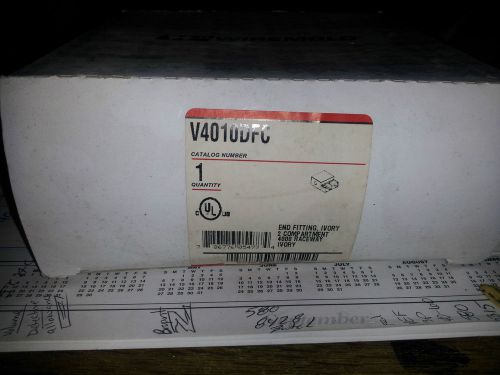 wiremold v4010dfc new in box entrance end fitting 2 compartment 4000 series