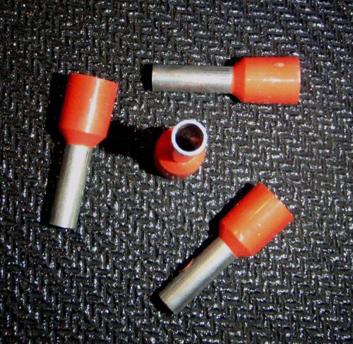 50 PC 18 AWG WIRE CABLE FERRULE CRIMP RED #E1008