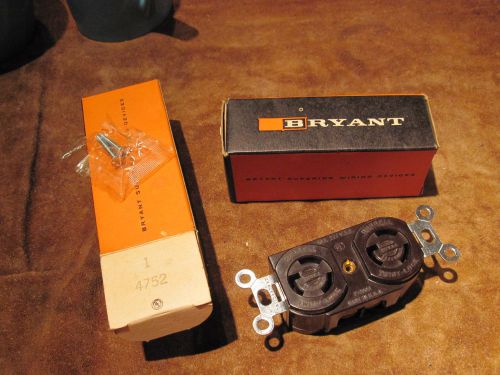 Three Bryant HubbellTwist-Lock Outlets 15A 277 V.A.C. P-2004 NOS NIB  Model 4752