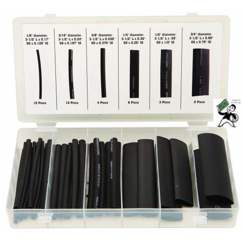 (1) 42 pc waterproof adhesive marine heat shrink tubing sleeve assortment for sale