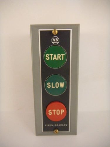 Allen-bradley push button station switch 800s-3sw (start/slow/stop) *new surplus for sale