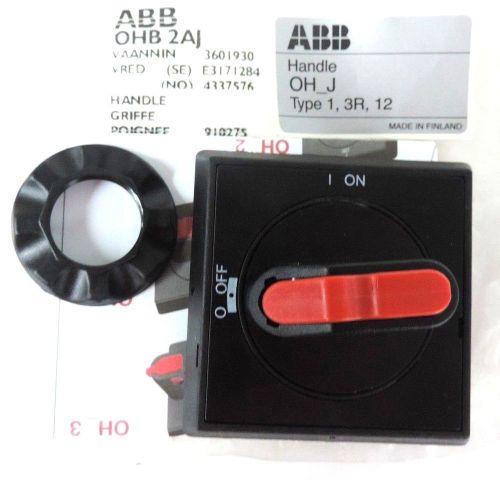NEW ABB OHB 2AJ SWITCH HANDLE SELECTOR HOLDER ON/OFF BLACK/RED OHB2AJ
