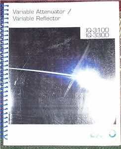 Exfo attenuator/reflector iq-3100 instruction manual for sale