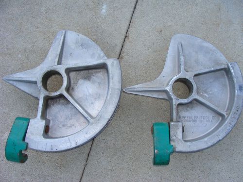 2 GREENLEE 555 EMT PIPE BENDER SHOES 2&#034; &amp; 1 1/2&#034; *GR*COND* nr