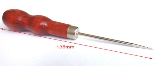 2pcs 5&#034; leather scratch awl with scratch sewing awl wooden handle blade 2.3&#034; for sale