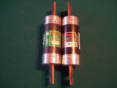 TWO - USED.- BUSSMANN FRN-R-125, 250 VOLT, 125 AMP, TIME DELAY FUSE