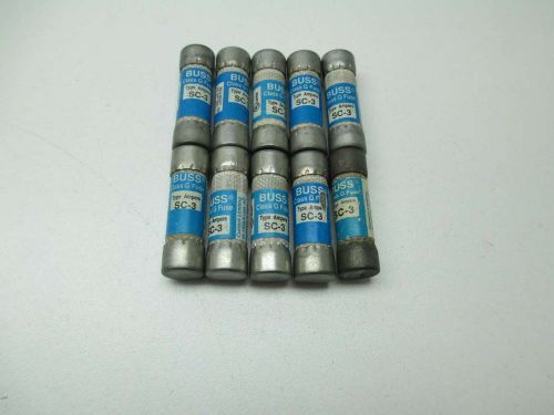 LOT 10 NEW BUSSMANN SC-3 CLASS G 480V FUSE D392648