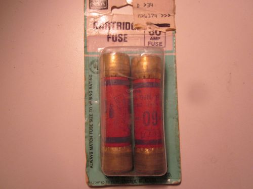 New 2 Sears Eagle 60A Amp Cartridge Fuses 250V or less Volt 3&#034;X3/4&#034;