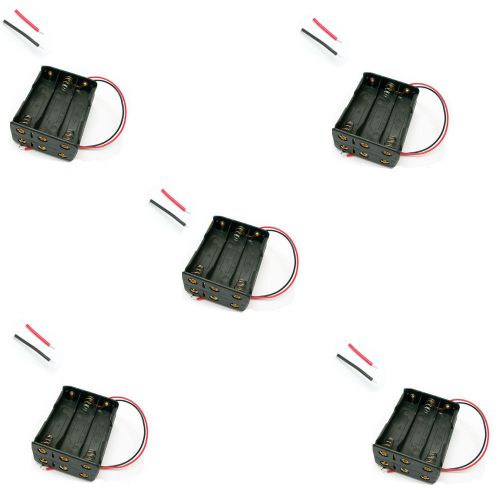 5 x 6 AA 2A Cells Battery Size 9V Clip Holder Box Case