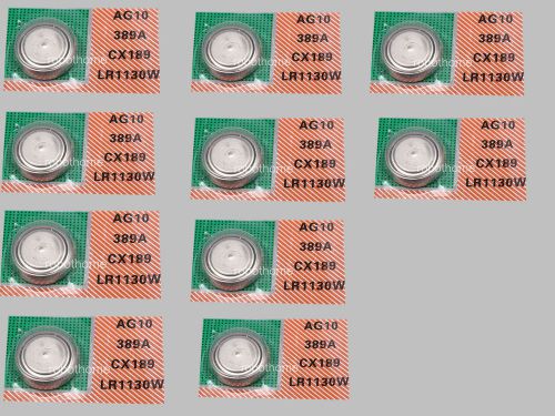 10PCS AG10 LR1130 LR1131 389 Button batteries Cion battery watch battery