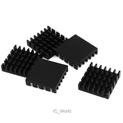 5PCS Aluminum Radiator Heat Sink Heatsink Cooler Cooling 19*19*5mm Black