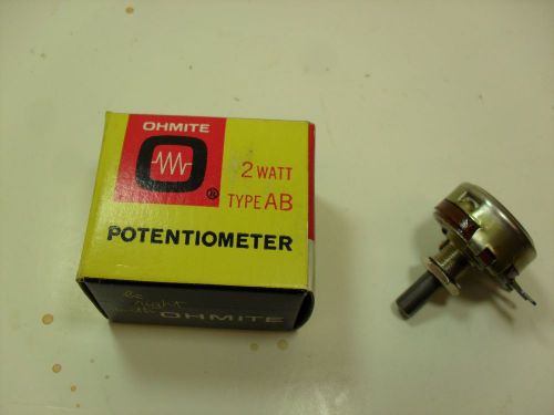 OHMITE POTETIOMETER 1000 OHMS 2 WATT TYPE AB CATALOG CMU-1021